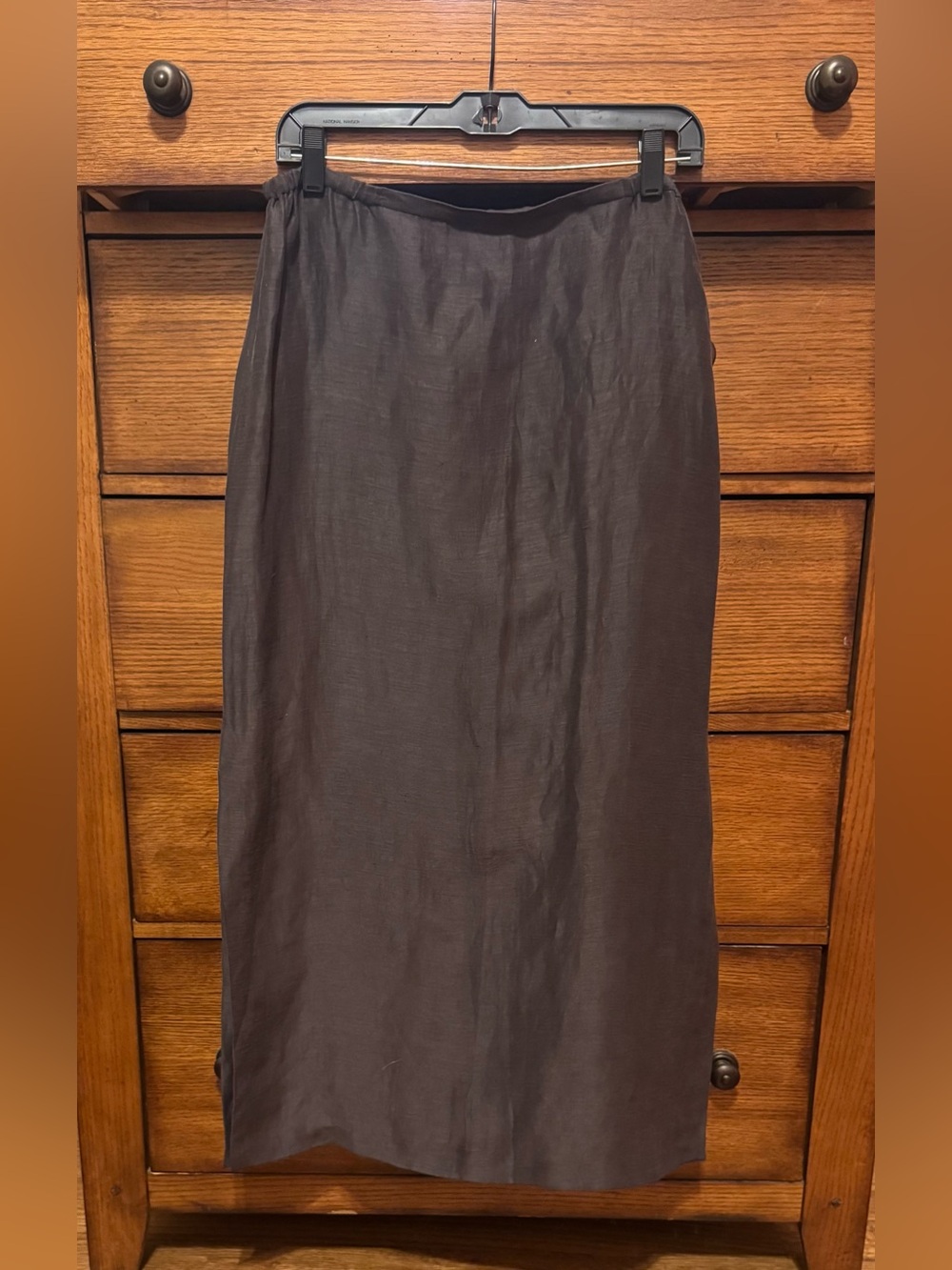 Eileen Fisher Linen & Silk Gray Maxi Skirt. Size Large. NWOT - Picture 2 of 7